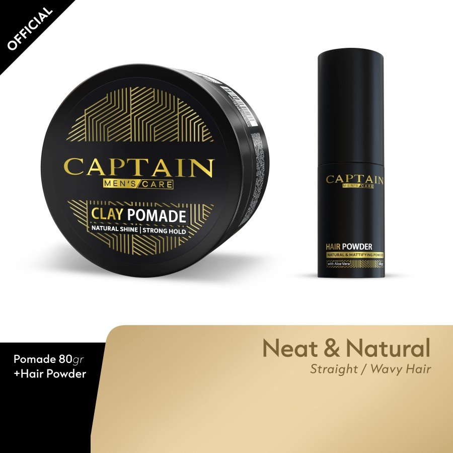 Bundling - Captain Men's Care Clay Pomade + Hair Powder