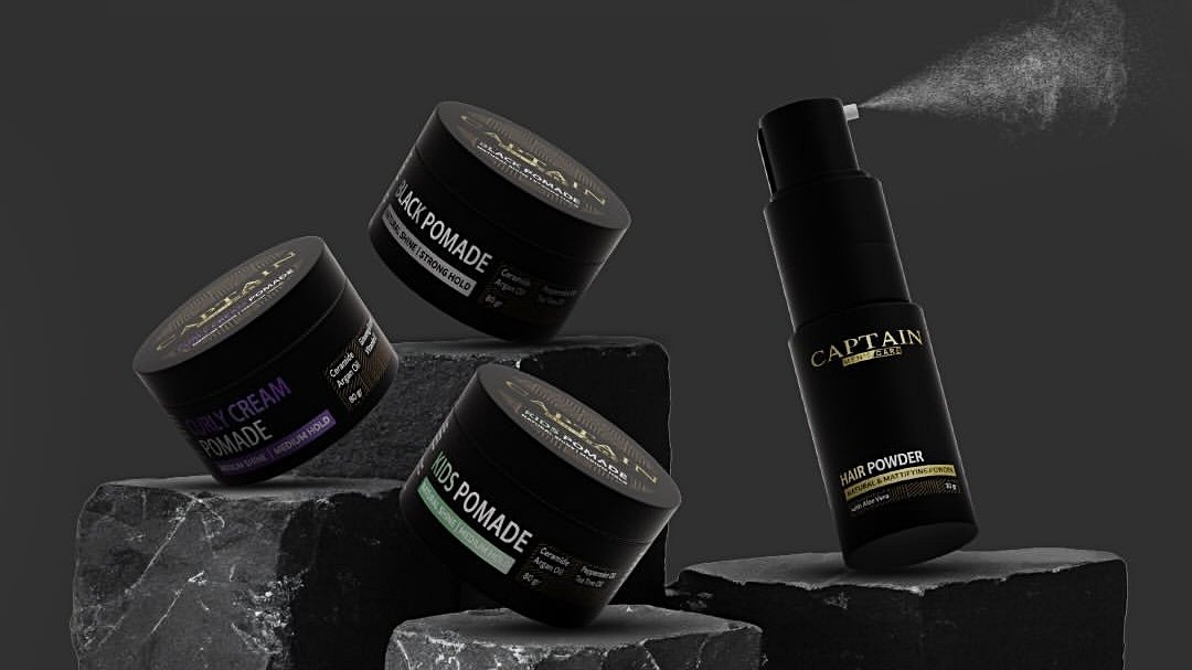 Captain Hair Styling Product Banner