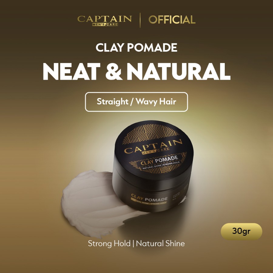 Captain Men's Care Clay Pomade - Travel Size New