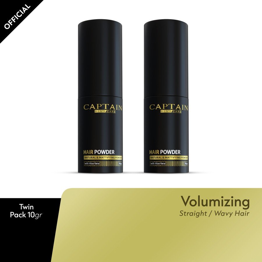Captain Men's Care Twin Pack Hair Powder